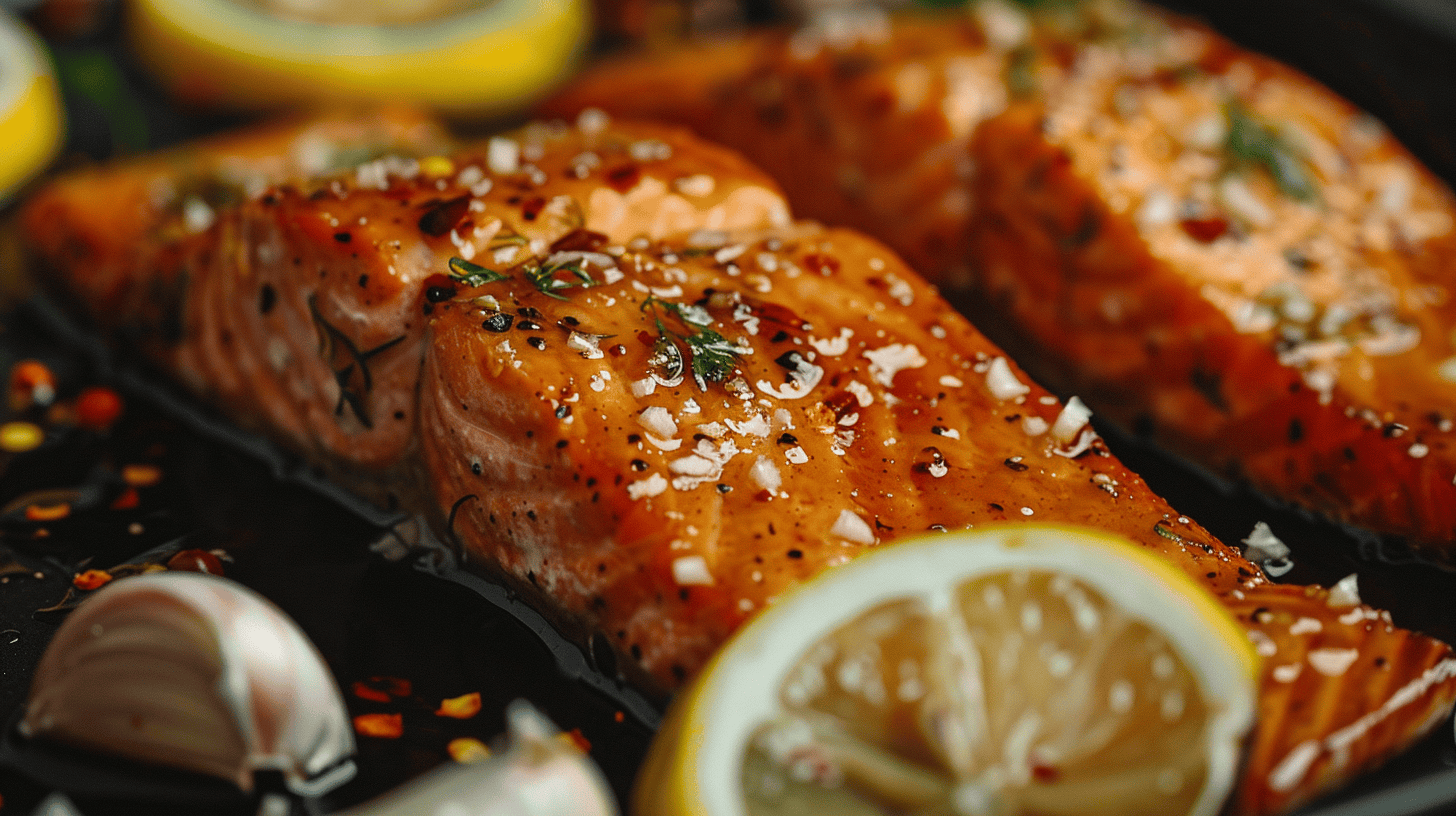 Honey glazed salmon